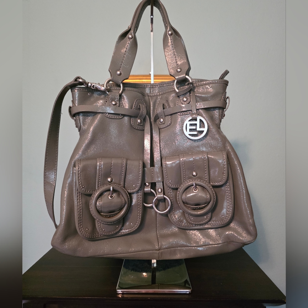 ELLIOTT LUCCA Genuine Metallic Leather 2 Way Bag - Picture 6 of 6